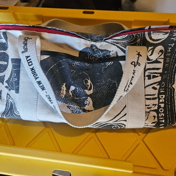 Y2K 2006 Andy Warhol LOOP Dollar NYC Money Duffel Bag - Picture 1 of 11